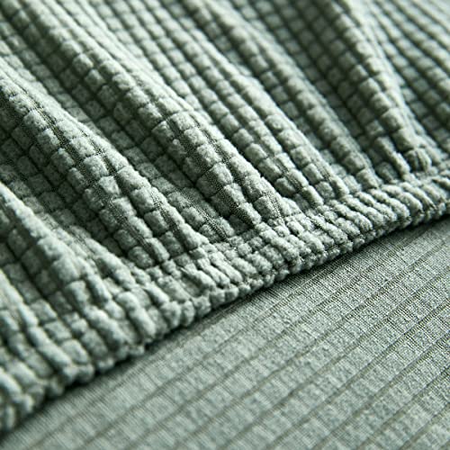 AYouge Sofabezug,Sofabezug Ecksofa-Sofabezug Stretch Sofabezug mit festem Schaumstoffstab für 1/2/3/4 Sitzer（L-förmiges Ecksofa erfordert Zwei）
