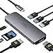 Hub USB C Dual HDMI, Hub USB C Adaptador, 8 en 1 Docking Station Dual 4K HDMI, 3 USB 3.0, 100 W PD,Lector de Tarjetas SD/TF para MacBook , DELL XPS 13/15, Matebook,Lenovo, HP, etc