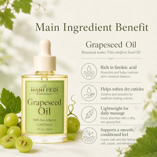 Image of TMPE Cold Pressed Grapeseed Oil for Hair & Skin - Lightweight Grape Seed Oil for Oily Scalp, Acne-Prone Skin & Body Massage - 30ml