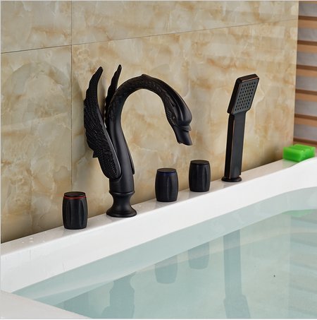 Mitigeur douche et bain 5 pièces en bronze huilé Gowe