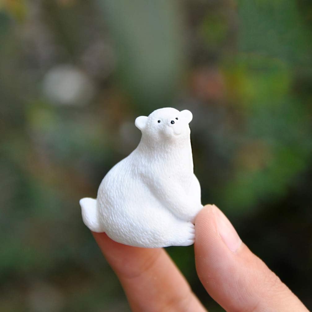 Mini Polar Bear Figurines 10Pcs Mini Animals Figures Cute Resin Desktop Adornments Accessories for DIY Terrarium Crafts Home Decor Micro Landscape & Birthday Cake Toppers - Image 5
