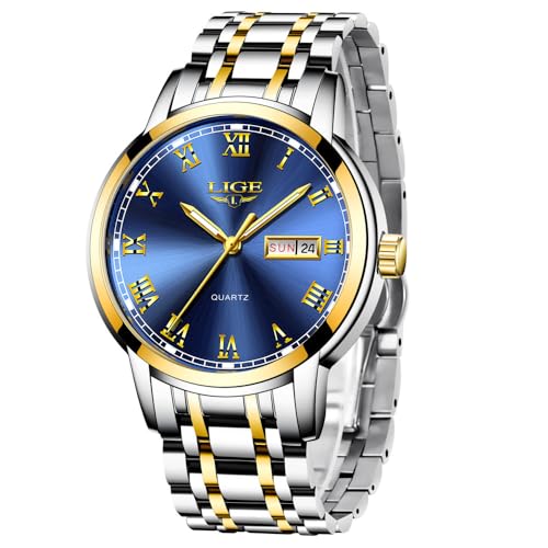 LIGE Mens Watch, Analog Men's Wrist Watches