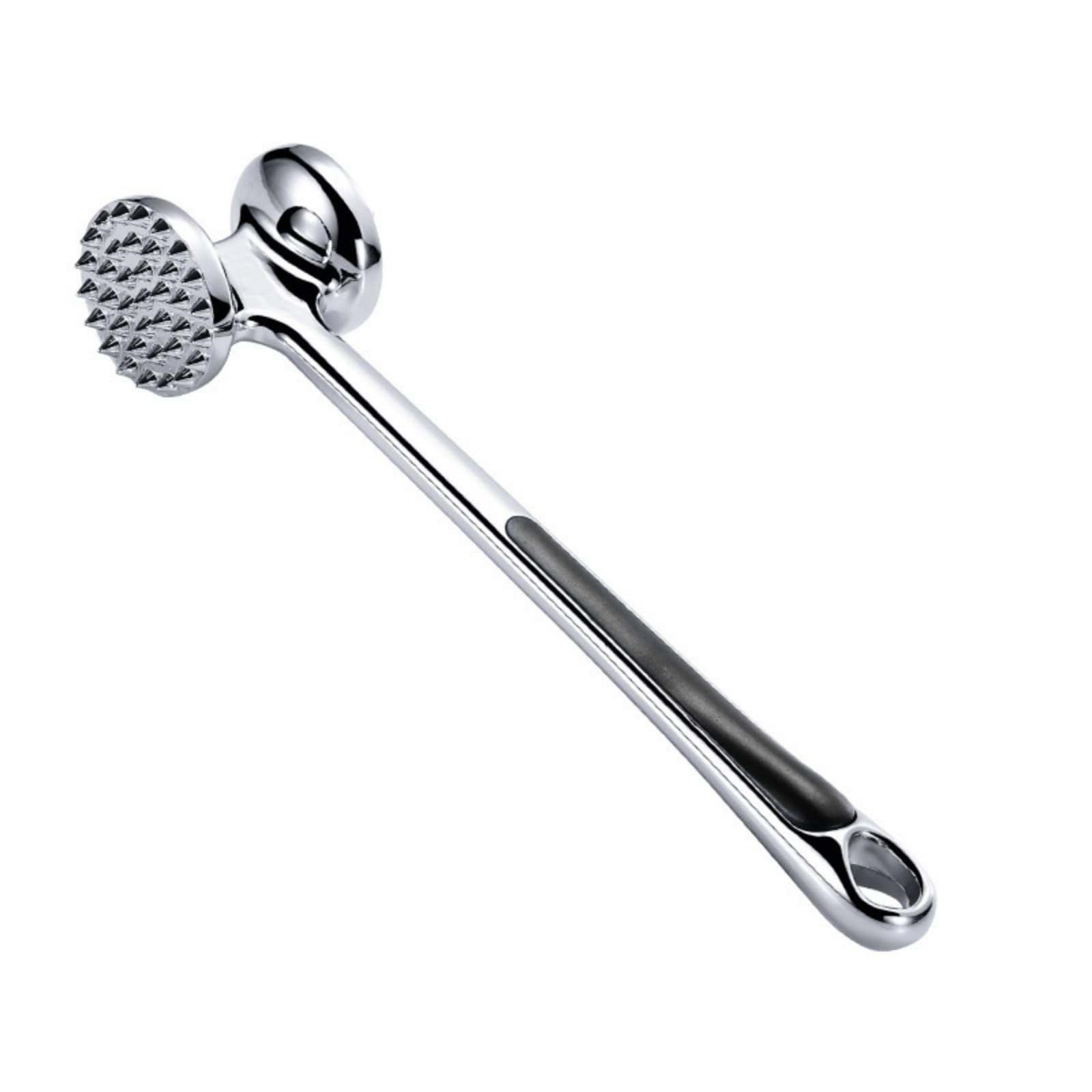 Tsophreniq Kitchen Essential Zincs Alloy Meat Tenderizer with Ergonomic Handle Manual Pounder for Tenderizing Chicken Steak Beef Steak Mallets