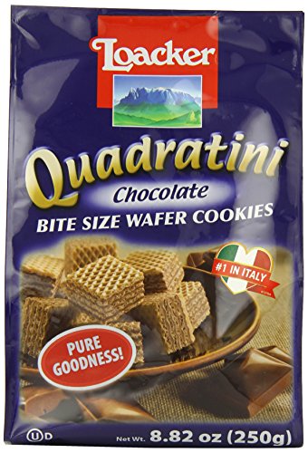 Quadratini Chocolate Wafer Cookies 8.82 Ounces (Case of 8)