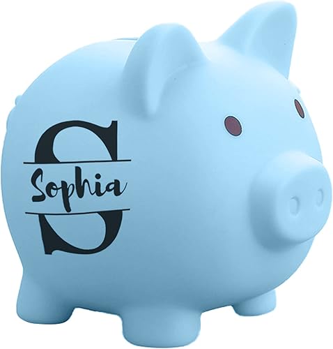 Alcancía personalizada, banco de dinero con nombre personalizado, banco de dinero de plástico irrompible, banco de monedas para niñas y niños,