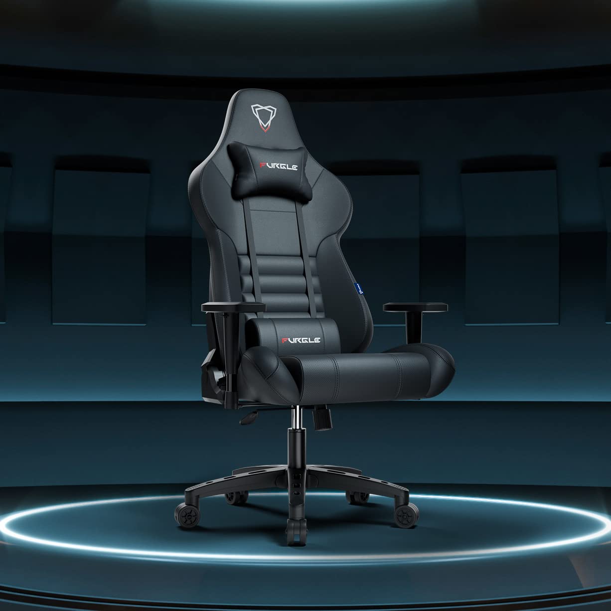 Modern Gaming Chair - High-Back PU Leather Office Recliner With Swivel & Adjustable Height