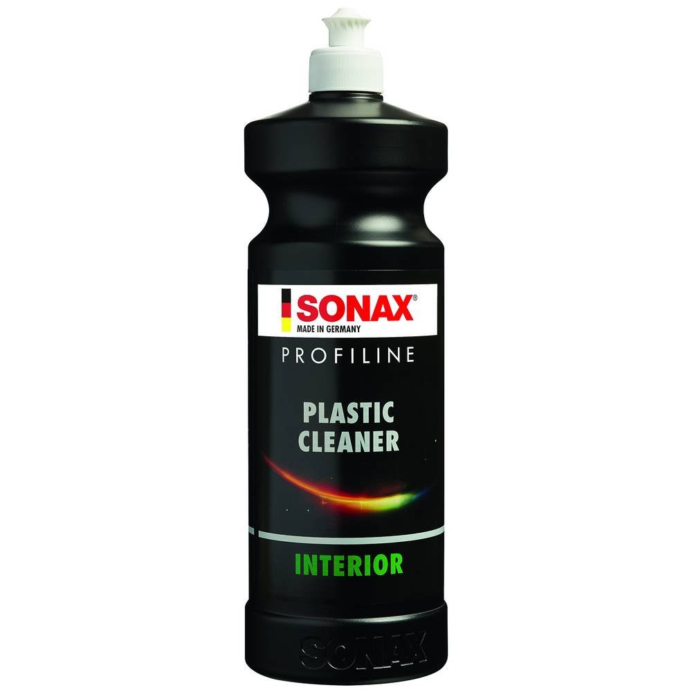 SONAX PROFILINE Plastic Protectant Exterior (1 Liter) Kunststofftiefenpflege für unlackierte Kunststoffteile & PROFILINE Plastic Cleaner Interior (1 Liter) reinigt und pflegt Kunststoffoberflächen