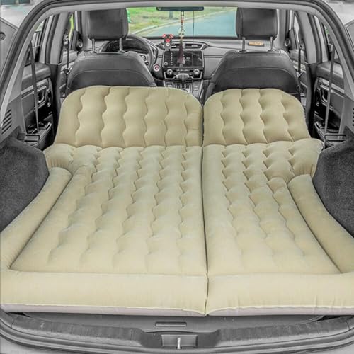 MZGDONGF Car Air Mattress for Fiat Argo Hatchback 2017 2018 2019 2020 2021 2022 2023 2024, Car Mattress Inflatable Bed Portable Foldable with Pillow Camping Travel Car Accessories,Beige