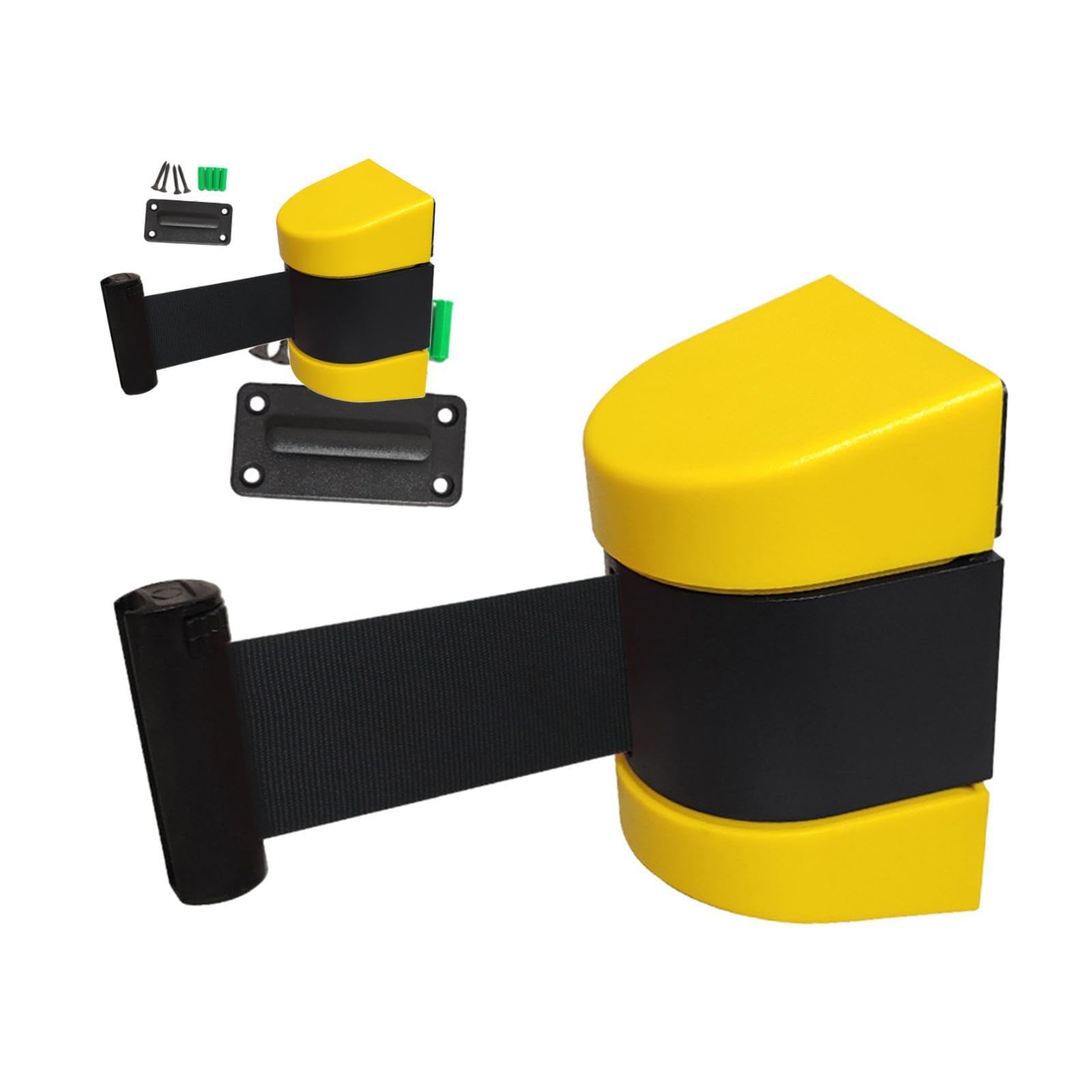 Barrera Retráctil de Pared con Cinturón Ajustable Divisor de Filas para Multitudes de Control de Acceso Cordonera para Restricción Hecho de Pp, 3 M