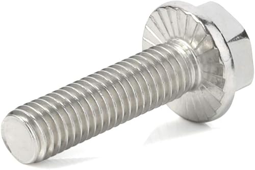 Miniatura 2 de M6 x 0.394 in 0.472 in 0.630 in 0.787 in 0.984 in Brida Tornillos de cabeza hexagonal brida Surtido de tornillos hexagonales, acero inoxidable 18-8