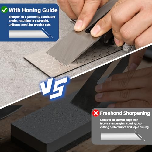 YIDAZLE Chisel Sharpening Kit Honing Guide & 5 Diamond Sharpening Stones, Adjustable Chisel Sharpener Jig for Woodworking Tools, Plane Irons, Knives, and Blades, All-Metal Construction - Image 5