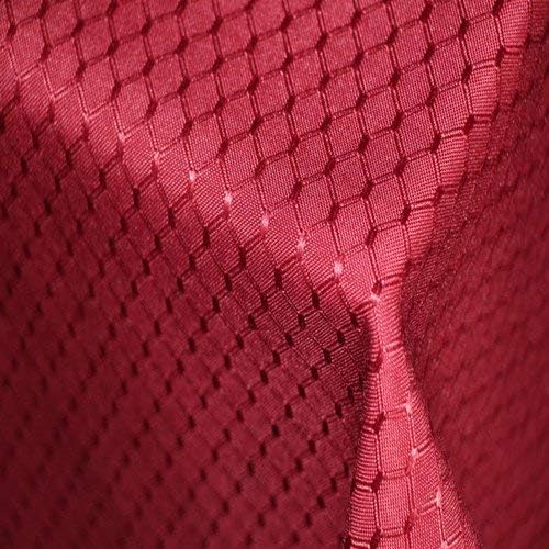 Tektrum Heavy Duty 70 X 70 inch Square Elegant Waffle Weave Check Jacquard Tablecloth Table Cover -Waterproof/Stain Resistant/Wrinkle Free - Great for Dinner, Banquet, Parties, Wedding (Wine Red)
