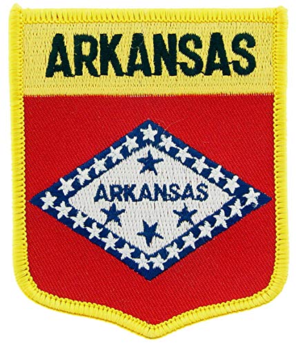 Arkansas State Flag Shield Aufnäher bestickt mit Bügelkleber