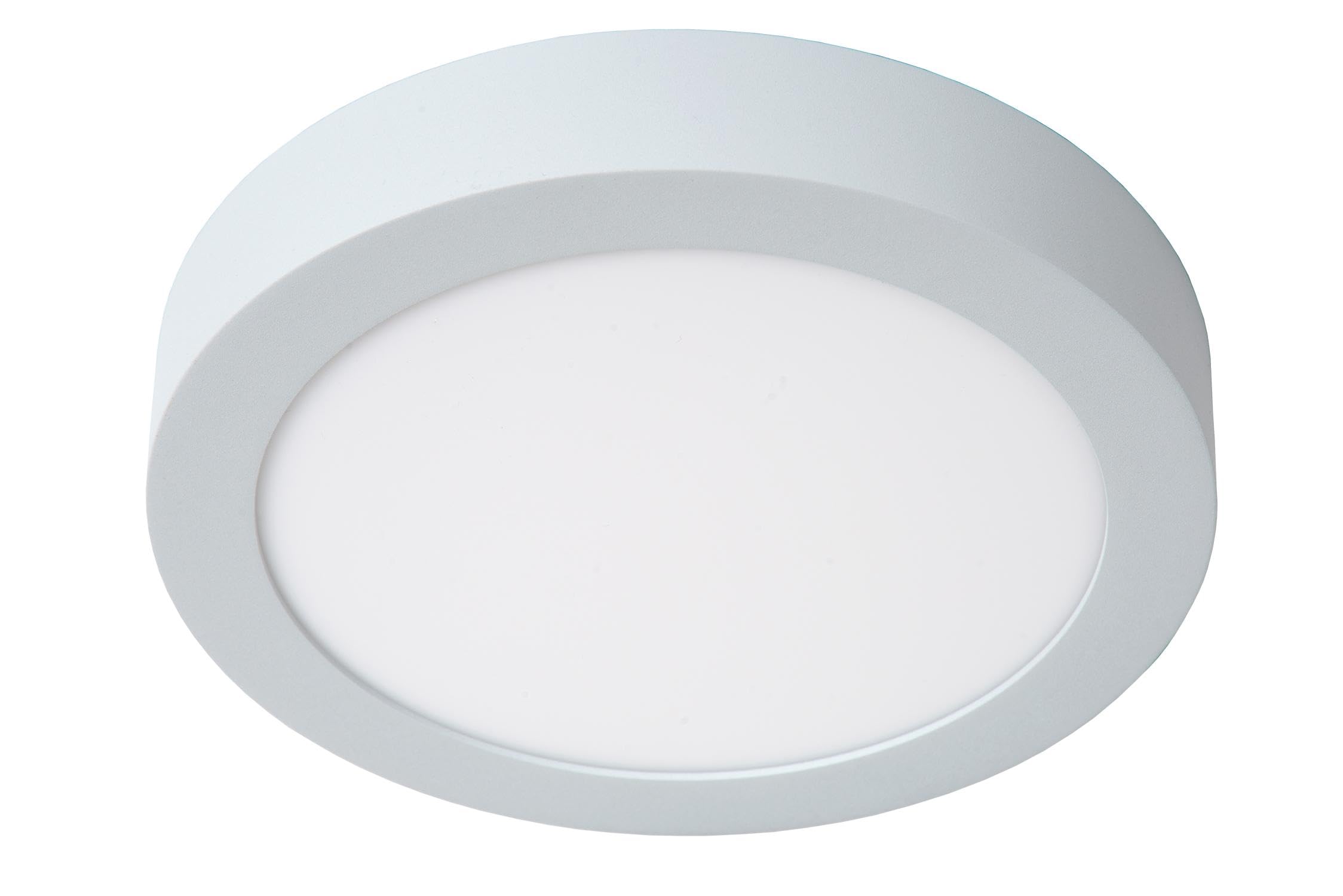 LUCIDE BRICE-LED - Lámpara de techo Baño - Ø 24 cm - LED Regul. - 1x15W 3000K - IP44 - Blanco