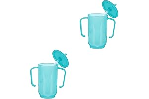 DOITOOL 2PCS Spill Proof Cups for Adults With Two Handles