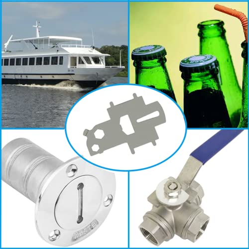 Isure Marine Boat Stainless Steel Yacht Gas Water Tank Deck Filler Spare Deck Plate Key Deck Tool For Gas Fuel Water Waste Fill Fitting #TOP4