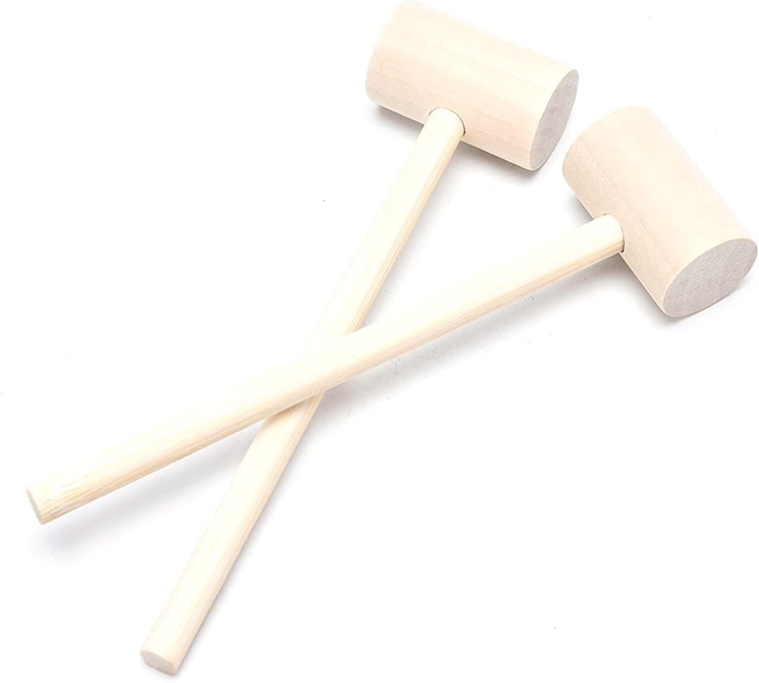 INLIMA Hammer Solid Wood Mini Hammers Hitting Hammer Cake Mallet Toy (Round)
