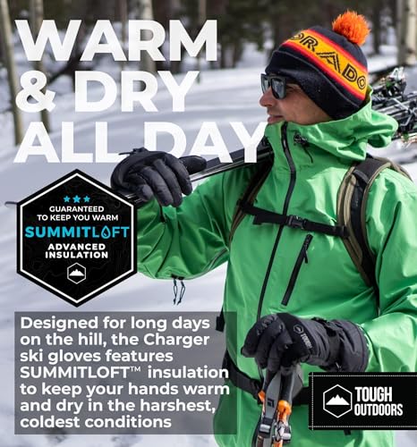 Tough Outdoors Snow Gloves - Men's & Women's Waterproof Winter & Snowboarding Gloves - Image 3
