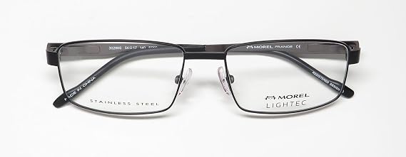 Lightec 30298s Eyeglass Frame/Eyewear Stainless Steel Rectangular Shape Designer
