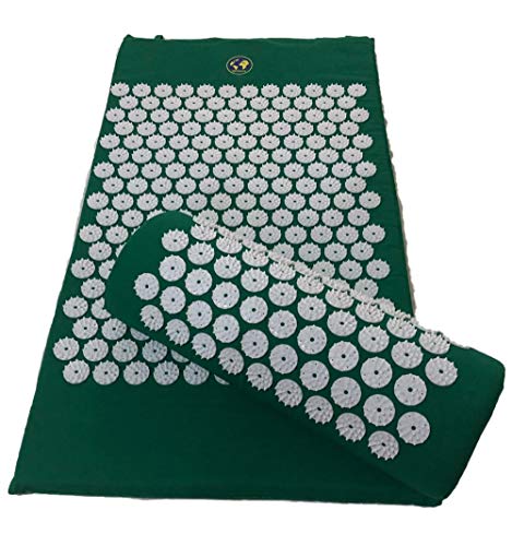 Back and Neck Pain Relief - Large Acupressure Mat and Pillow Massage Set with Carrying Bag  Relieves Stress and Sciatica Pain