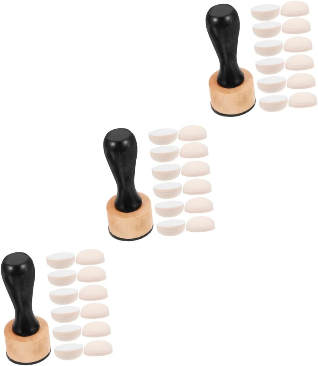 Uonlytech 3sets Art Sponges for Painting Versatile Sponge Stamper Tool for Oil Watercolor and Crafts and Handle for Creative Projects
