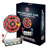 eBoutik - Novedad Fun Shots Mini Dardos para 4 jugadores, juego de beber – Dardos magnéticos y tablero de metal – Ideal para despedidas de soltero y despedida de soltera – Diversión general de noche