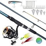 Dr.Fish Surf Fishing Rod and Reel Combo,...