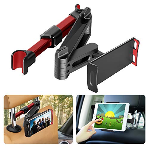 FAPPEN Supporto Auto Poggiatesta per Tablet, Supporto Universale da Poggiatesta Schienale per 4-11 Pollici Tablet/Smartphone/XS Max/XR/X/iPad 4/Mini/Air/Samsung S10/S9/Huawei da (Rosso)