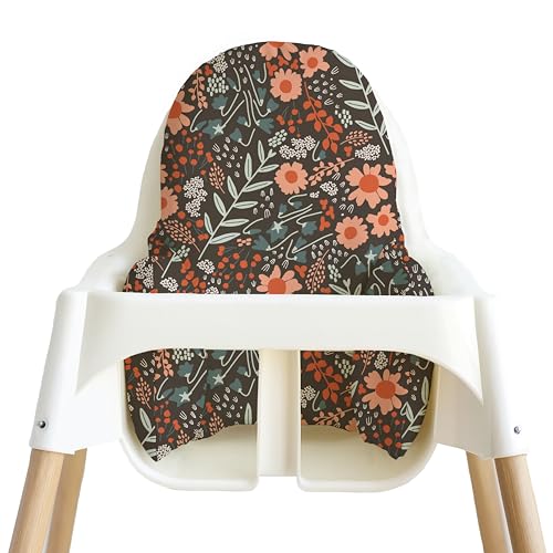 Image of Yeah Baby Goods Wipeable Cushion Cover (Forest Foliage) - Compatible with The IKEA Antilop Highchair - Soft, Waterproof Baby High Chair Cover