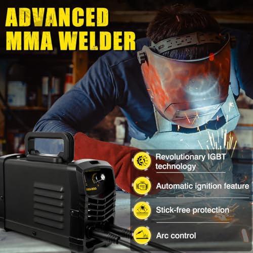 Image of Portable 200A ARC Stick Welder with 25 Electrodes-Clearance! IGBT Inverter, Hot Start & Anti-Stick - Complete DIY Starter Kit for Home Projects (110V)-Only $34.99