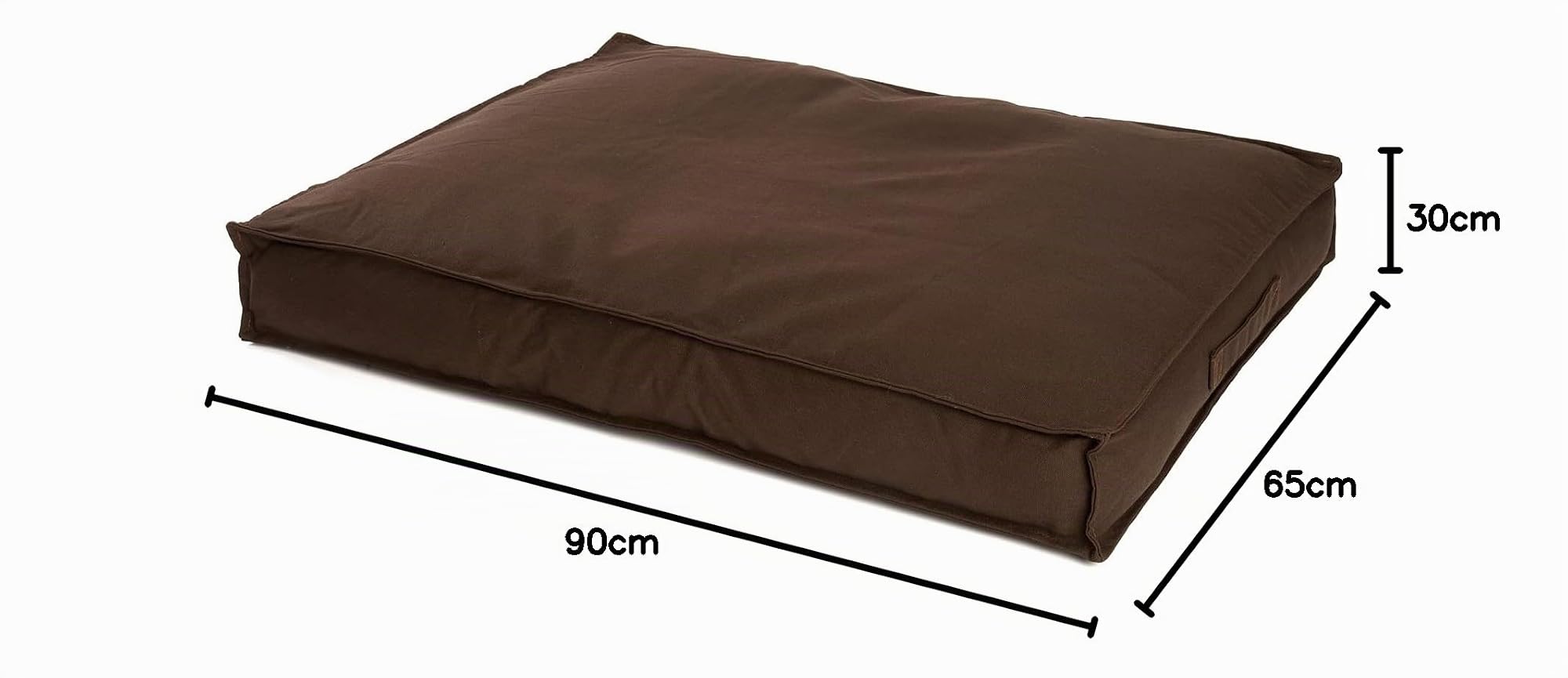 JAMAXX® Premium Hundekissen Hundematte Canvas Waschbar Orthopädisches Hundebett weich Memory Foam Visco-elastische Füllung, mittelgroße Hunde, Vintage Canvas Stoff, Matratze PDB1007 M 90x70 Sofa braun