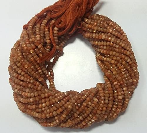 Pierre de soleil naturelle facettée 4mm pour création bijoux haut de gamme