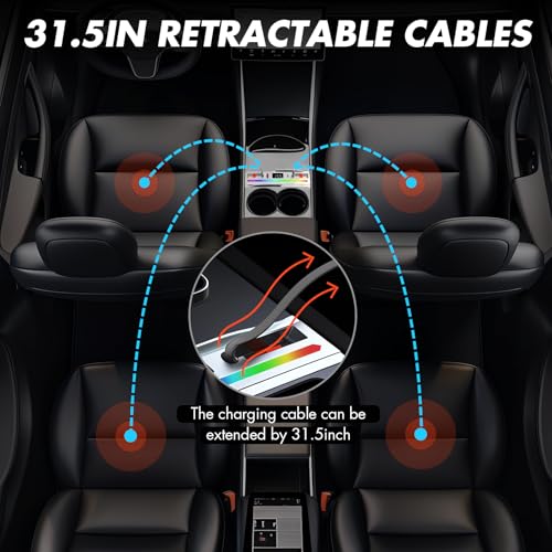 Hub USB Highland 65W Tesla Model 3 2024 charge rapide console centrale - 4