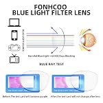 FONHCOO Blue Light Blocking Glasses Fashion Round TR90 Frame Transparent Eyewear Anti UV Computer Glasses for Women Men - Image 3