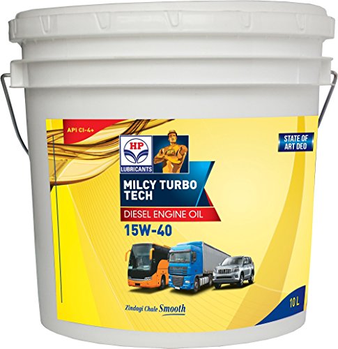 Image of HP Lubricants Milcy Turbo-tech 15W-40 API CI4+Diesel Engine Oil for Cars (10 L)