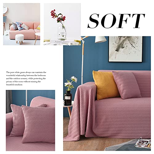 Vclife Dark Pink Couch Cover Jersey Knit Cotton Sectional Couch Covers For Cushion Couch Sofa, 1 Pc Couch Cover For Dog Cat Pet L Shaped Slipcover Multifunctional Furniture Protector (71"X134") #TOP3