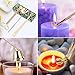 DANGSHAN 3 in 1 Candle Accessory Set - Wick Trimmer, Snuffer, Dipper with Gift Package for Candle Lovers (Champagne Gold)