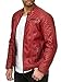 Red Bridge Hombres Chaqueta Cuero Sintético Transición Acanalada Moda Casuales Algodón Jacket