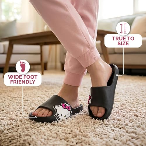 Image of Josmo Sanrio Hello Kitty Slides Open Toe Sandals - Summer Beach Water Pool Shoes (sizes: Little Kid /Big Kid - Adults)
