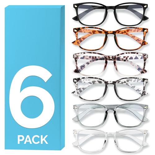 MIGSIR Blue Light Glasses 6-Pack (Clear Lens)