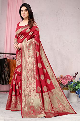 Image of MIRCHI FASHION Women Saree | Jacquard Banarasi Silk Woven Ethnic Motif Office Wear Sari