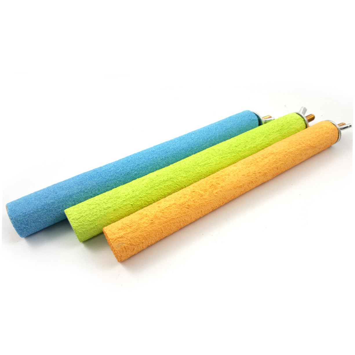 BESPORTBLE 10 Pezzi supporto per pesce persico pets giocattoli pietra affilacoltelli pappagallo bacchette per macinare artigli di uccelli supporto per giochi per pappagalli glassato Pertica