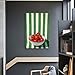 Green Canvas Poster Tomato Modern Oil Painting Fresh Art Print Kitchen Paintings Fruit Still Life Impressionist Unframed 12x16inch
