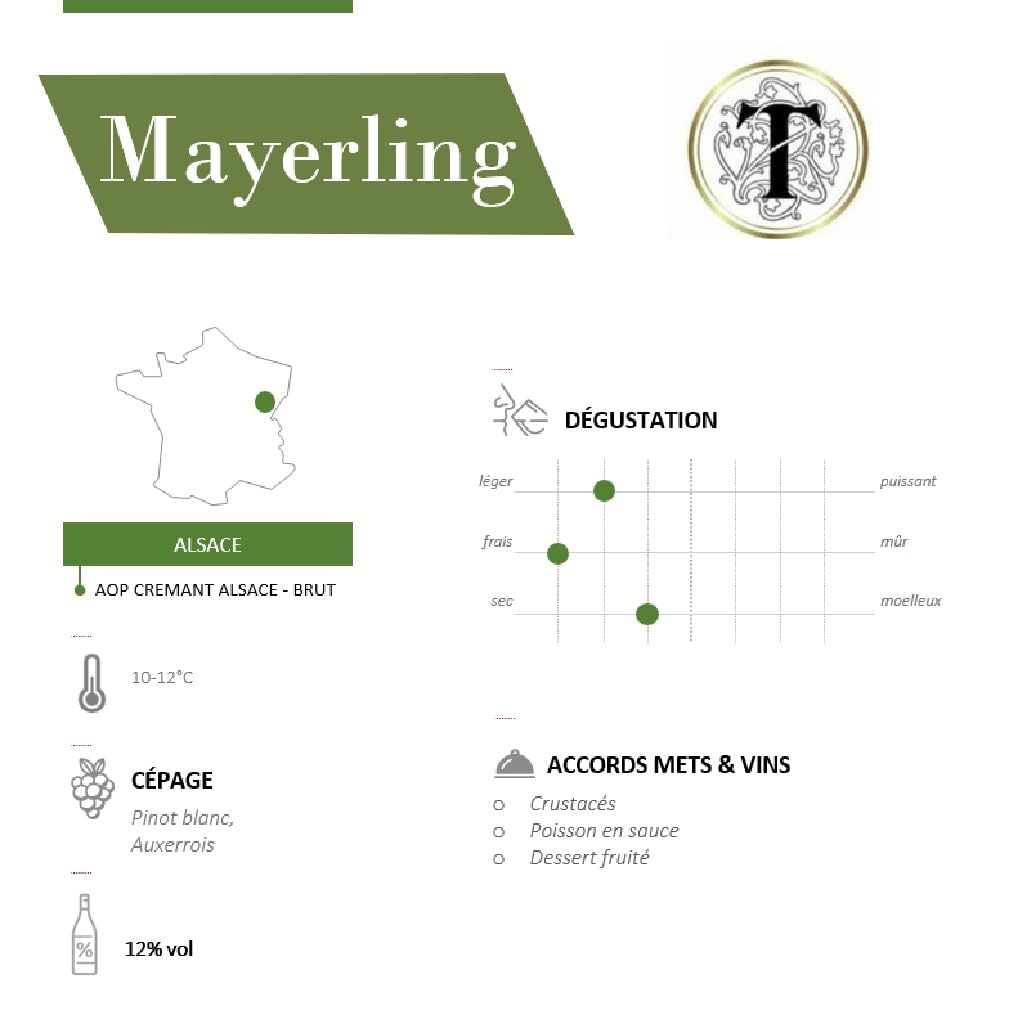 Mayerling - AOP Crémant d'Alsace - Crémant Blanc - 6x75cl