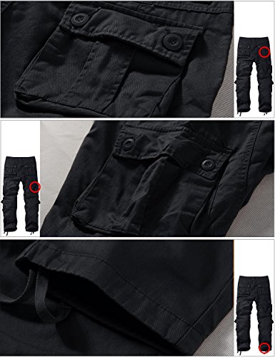 Image of Match Men's Wild Retro Multi-Pockets Utility Casual Cotton Cargo Trousers #3357