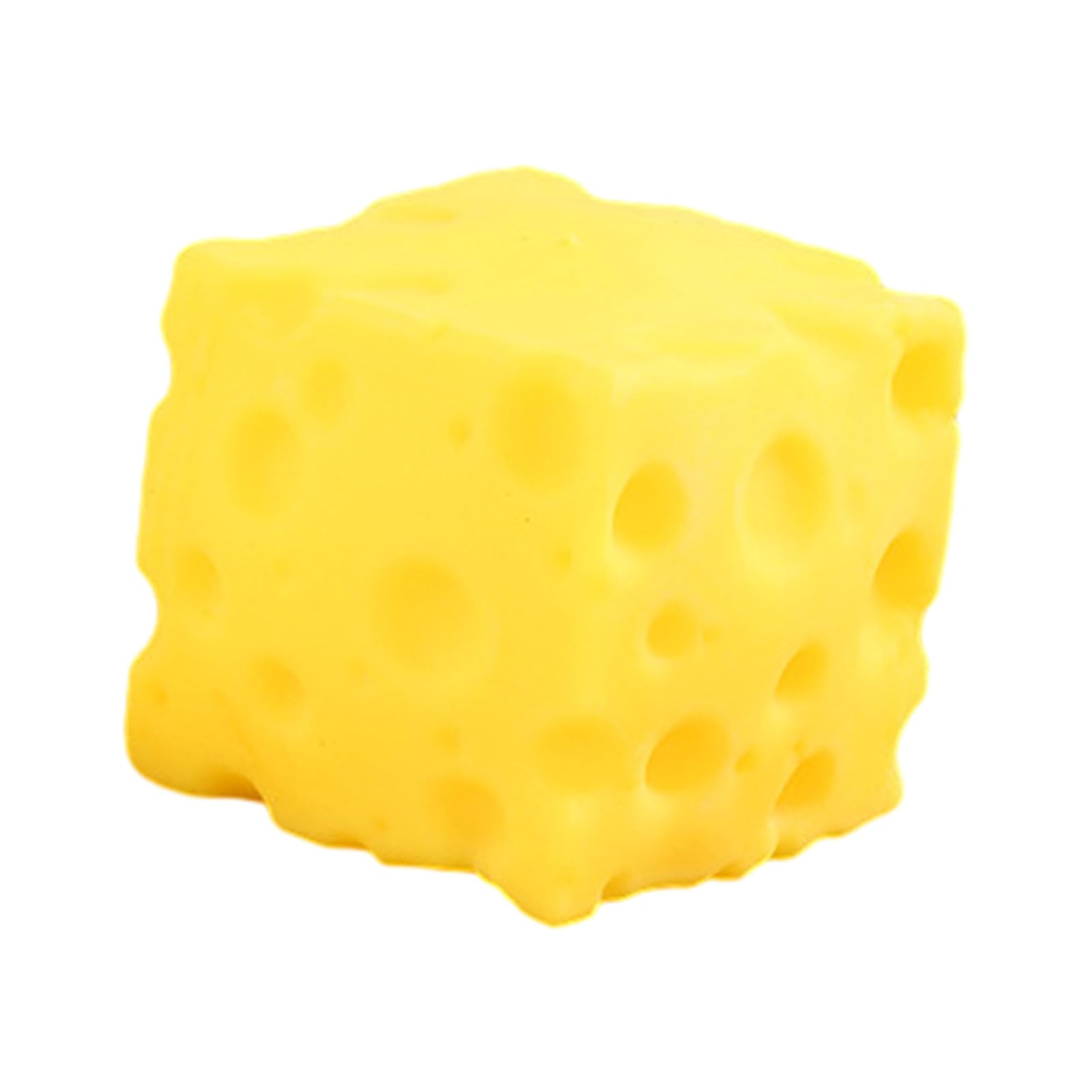 Cheese Stress Relief Soft Novelty Toy, Squishy Squeeze Cheese Block, Unbreakable Cheese Figurine Simulation Cheeses Food Squeeze Toy, 1.97 Inch Squishy Cheeses Stress Ball — view 4