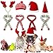 Kajaia 8 Pcs Dog Christmas Outfits, Dog Christmas Hat and Scarf Set Reindeer Elk Antlers Headband Costumes Xmas Dog Costumes Pet Santa Hat for Dogs and Cats Accessories