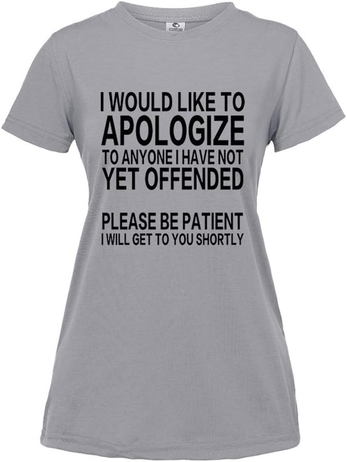 T Shirts with Sayings for Women Funny Letter Print I Would Like to Apologize to Cute Casual Tops Graphic Tees