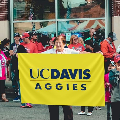 Uc Davis Aggies University Logo Flag 3x5ft, Home Garden Flag, Suitable For Indoor Or Outdoor