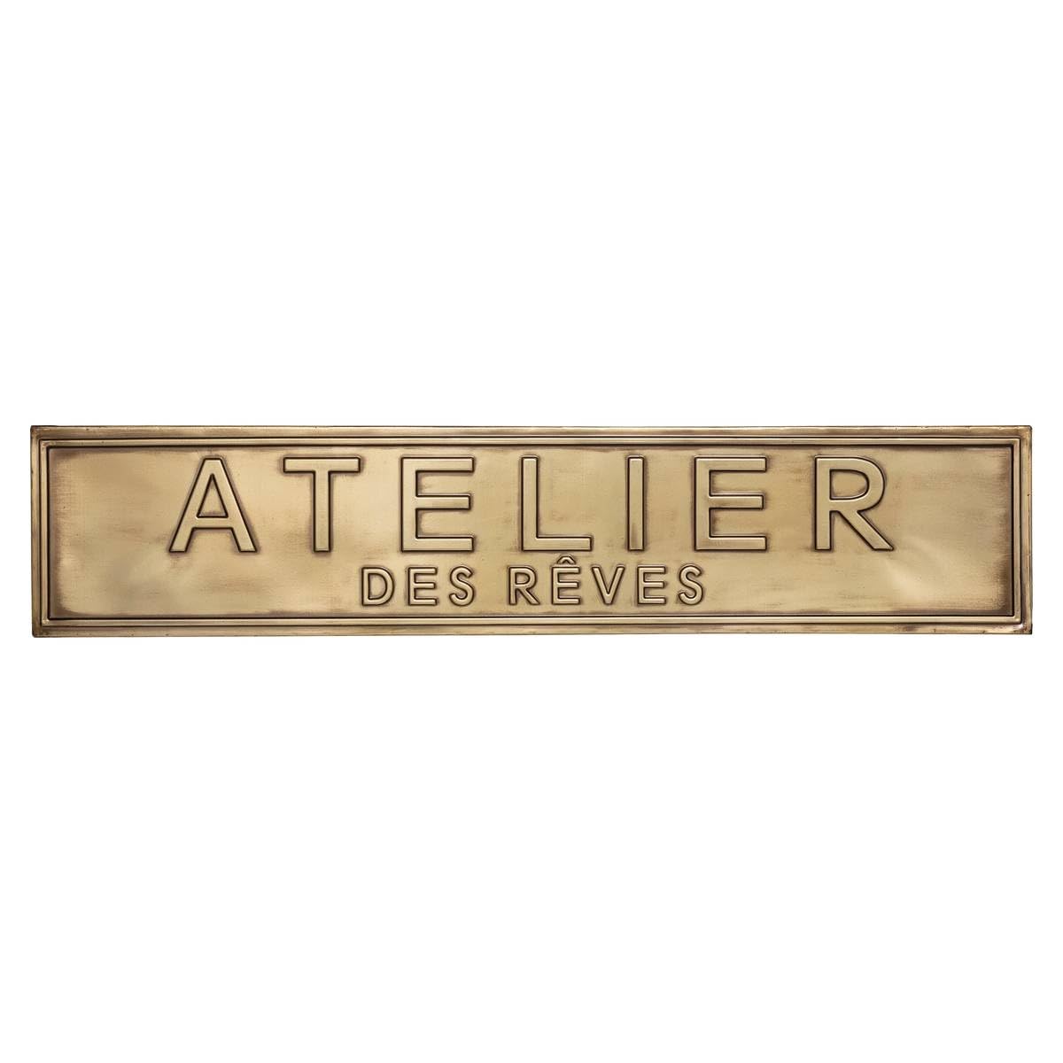 Atmosphera - Déco Murale métal embossé 99x20 cm - Modèle 2
